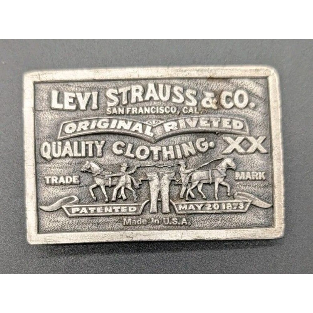 Vintage 1976 Levi Strauss Belt Buckle-Bergamot Brass